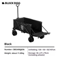 Naturehike BLACKDOG Camping Trolley Picnic Handcart Large Capacity Wagon Trailer Outdoor Folding UtilityCampsite Vehicle Cart