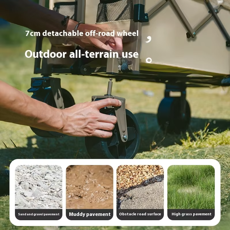 Naturehike Foldable Outdoor Camping Cart Large Capacity Portable Multipurpose Trolley HeavyDuty Picnic Collapsible Utility Wagon