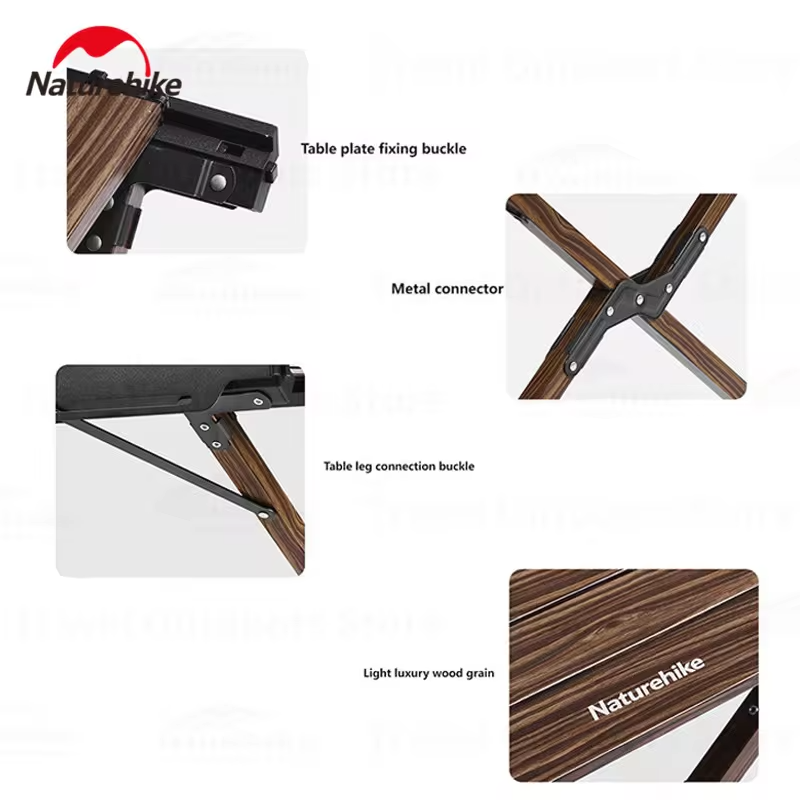 Naturehike Aluminum Alloy Table Camping Ultralight Furniture Egg Roll Table Outdoor Folding Portable BBQ Party Picnic Desktop