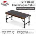 Naturehike IGT Table Outdoor Aluminum Alloy Folding Camping Cooking Barbecue Grill BBQ Picnic Removable Portable Bearing 30kg