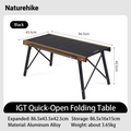 Naturehike Camping Folding Aluminum Alloy IGT Table Multifunctional Portable BBQ Grill Table Outdoor Picnic Cooking Table
