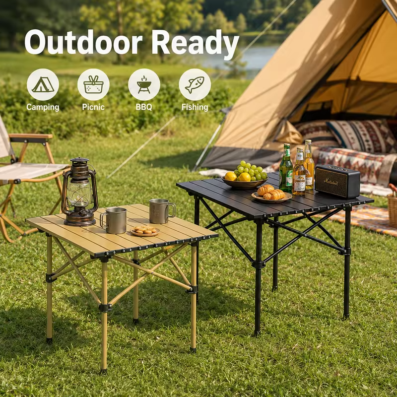 Outdoor folding table Chicken rolls table stall convenient camping table picnic table