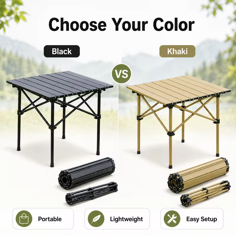 Outdoor folding table Chicken rolls table stall convenient camping table picnic table