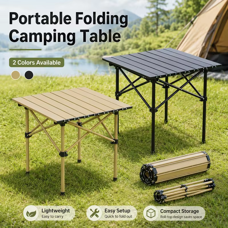 Outdoor folding table Chicken rolls table stall convenient camping table picnic table
