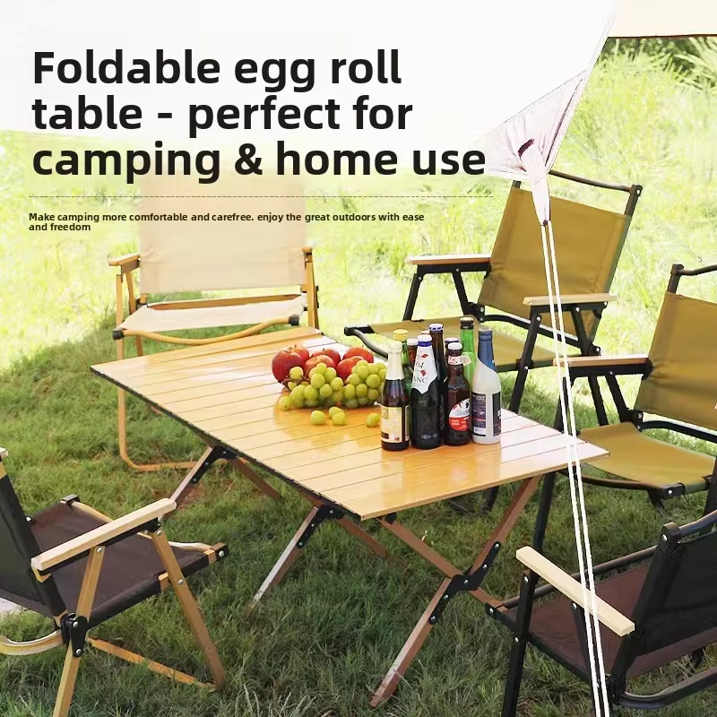 Outdoor Portable Folding Aluminum Camping Table Chairs Barbecue Picnic Set Foldable Table Camping Table Foldable Picnic Table