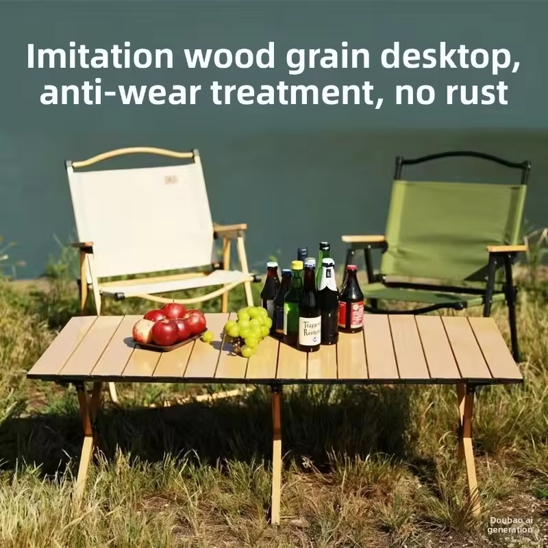 Outdoor Portable Folding Aluminum Camping Table Chairs Barbecue Picnic Set Foldable Table Camping Table Foldable Picnic Table