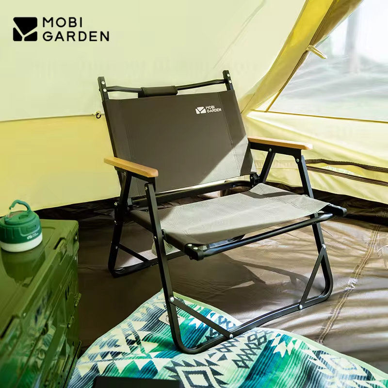 MOBI GARDEN Outdoor Folding Chair Portable Aluminum Alloy Picnic Lightweight Armchair 600D Oxford Cloth Camping Leisure Chair