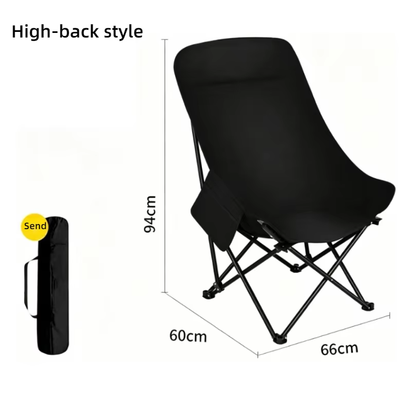 Outdoor Adjustable Folding Moon Chair Thickened Oxford Cloth Three-speed Adjustable Portable Camping Picnic Garden Recliner