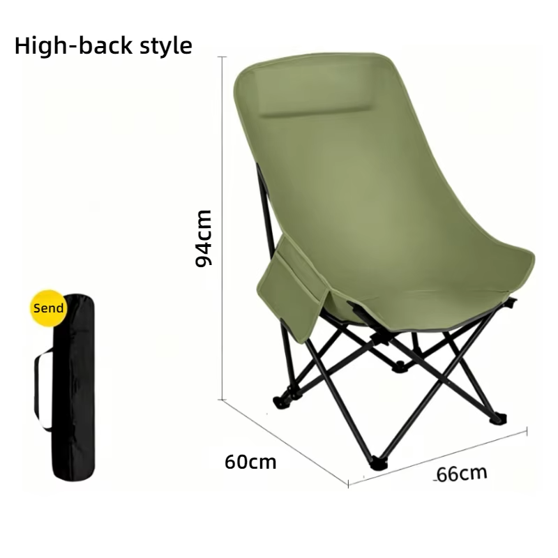 Outdoor Adjustable Folding Moon Chair Thickened Oxford Cloth Three-speed Adjustable Portable Camping Picnic Garden Recliner