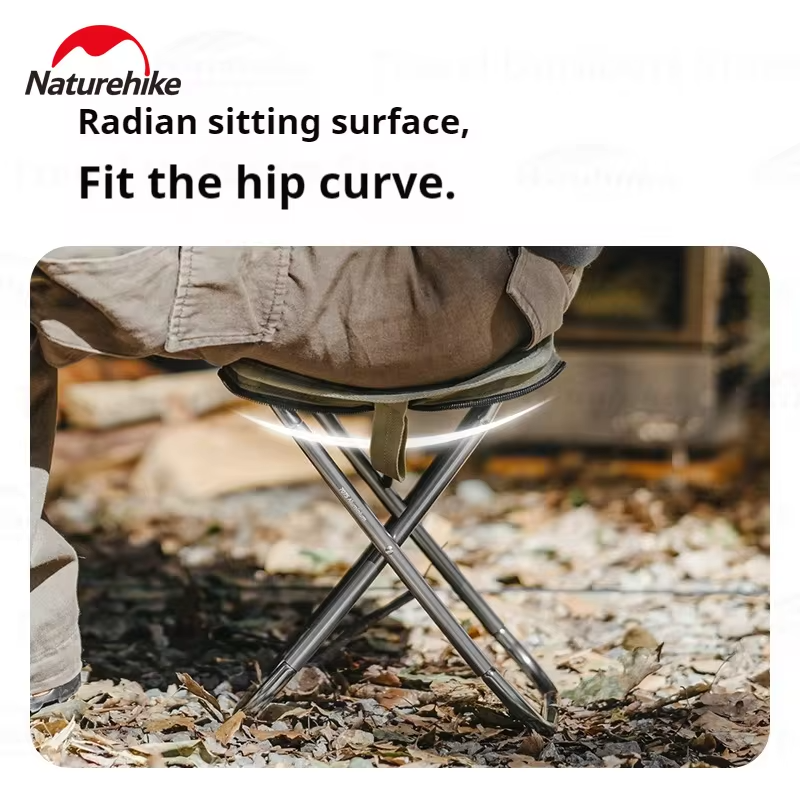 Naturehike Outdoor Folding Seat Stool Ultralight Camping Aluminum Alloy Mini Storage Portable Hiking Fishing Chair Bearing 180kg