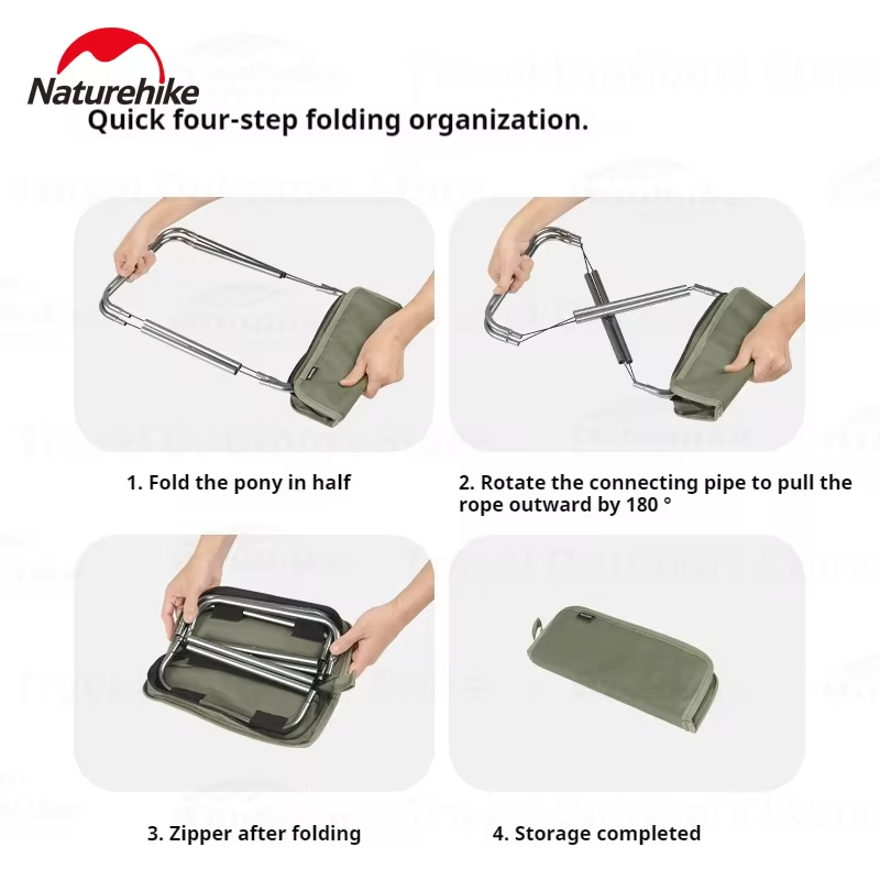 Naturehike Outdoor Folding Seat Stool Ultralight Camping Aluminum Alloy Mini Storage Portable Hiking Fishing Chair Bearing 180kg