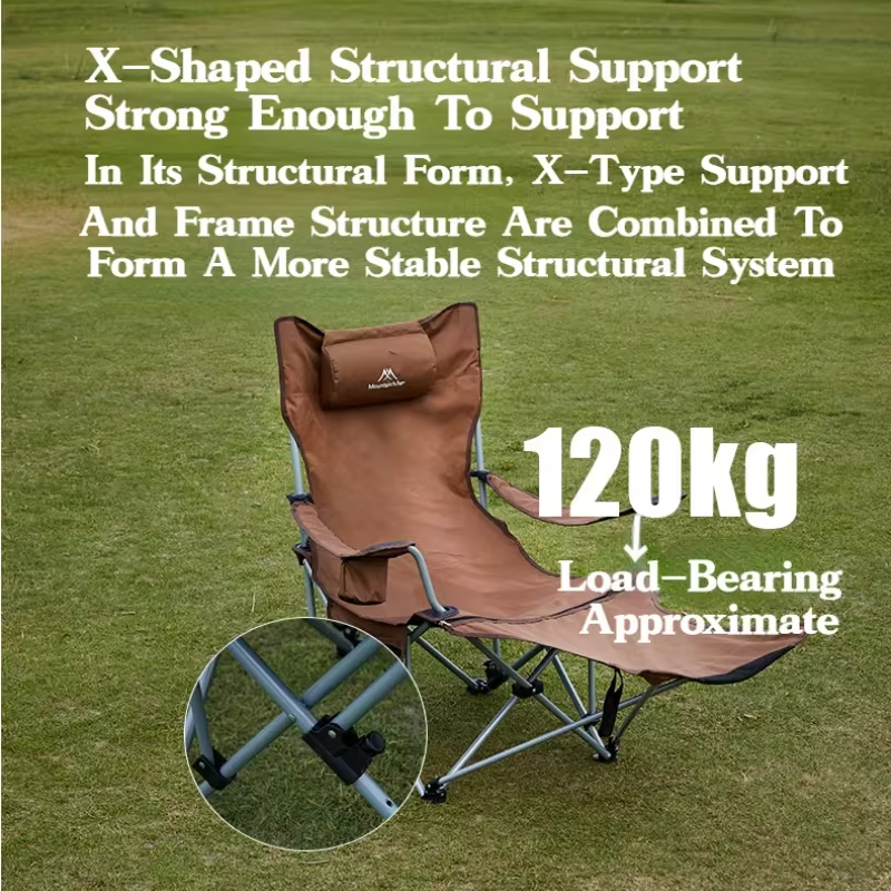 MOUNTAINHIKER Outdoor Folding Lounge Chair Portable Camping Ultralight Backchair Director Student Backrest Chair