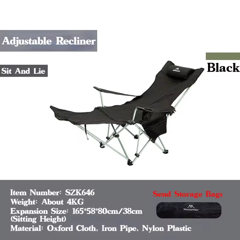 MOUNTAINHIKER Outdoor Folding Lounge Chair Portable Camping Ultralight Backchair Director Student Backrest Chair
