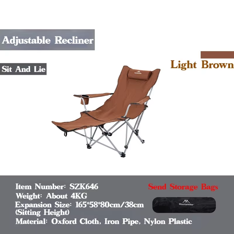 MOUNTAINHIKER Outdoor Folding Lounge Chair Portable Camping Ultralight Backchair Director Student Backrest Chair
