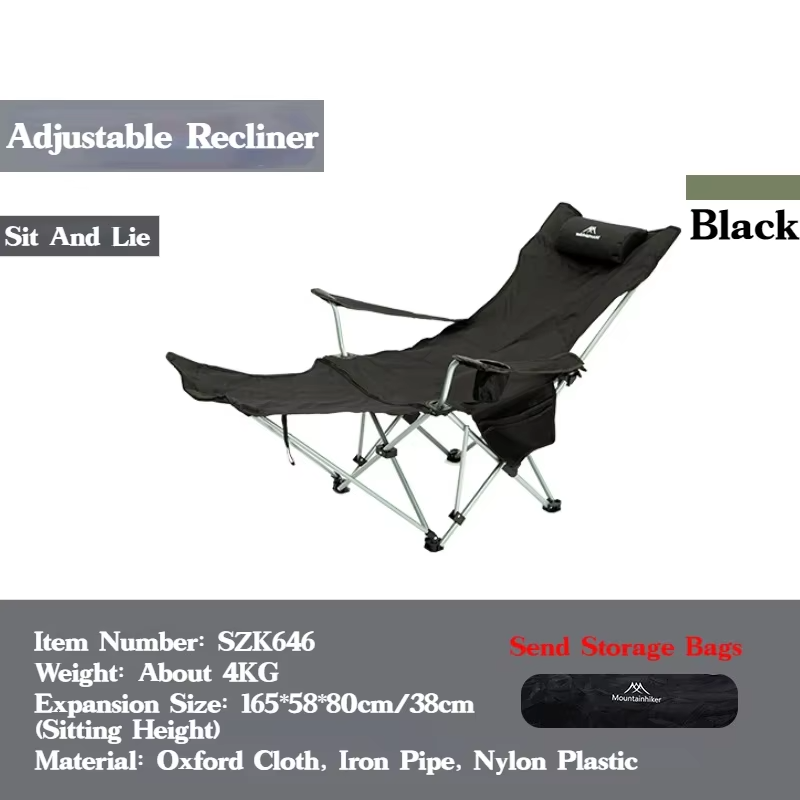 MOUNTAINHIKER Outdoor Folding Lounge Chair Portable Camping Ultralight Backchair Director Student Backrest Chair