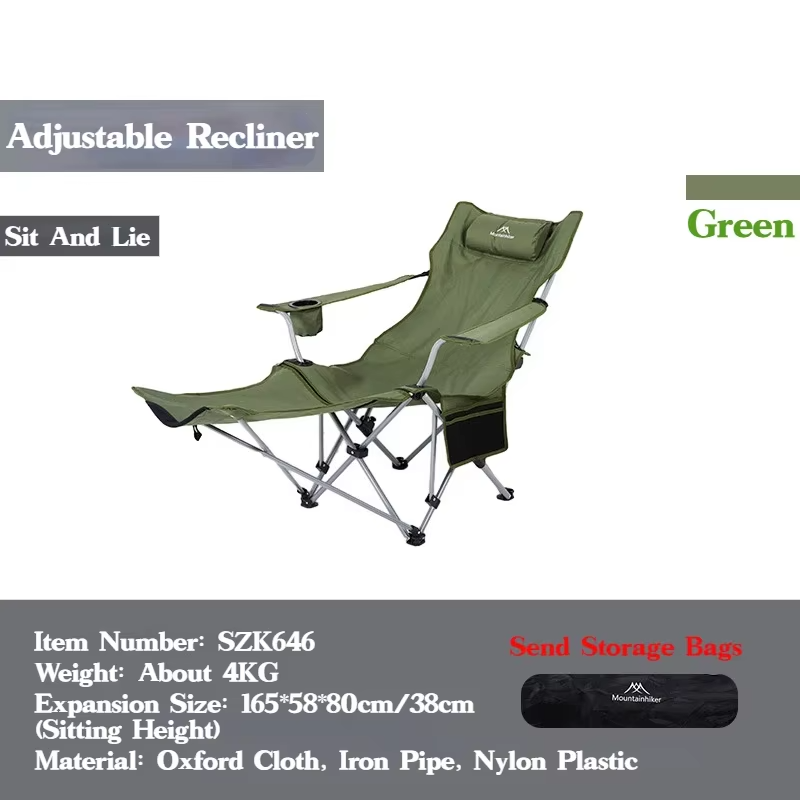 MOUNTAINHIKER Outdoor Folding Lounge Chair Portable Camping Ultralight Backchair Director Student Backrest Chair