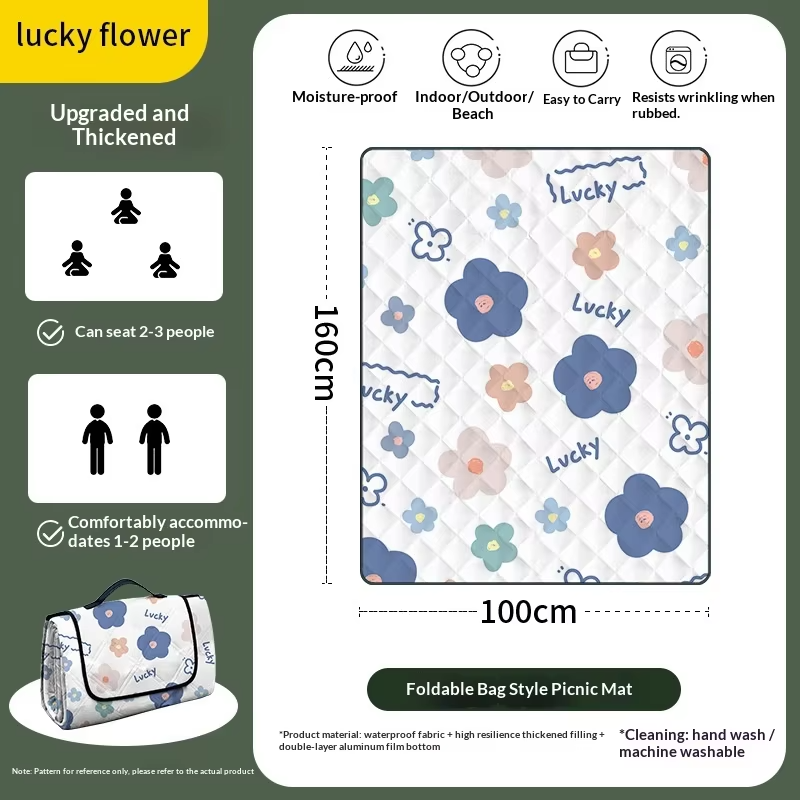 Extra Large 300x200cm Picnic Blanket Waterproof Sandproof Foldable Thickened Outdoor Mat for Camping Music Festival
