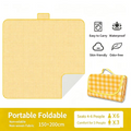 Portable Waterproof Picnic Blanket Foldable Oxford Outdoor Camping Mat Sand proof Moisture proof Beach Mat for Family ParkTravel