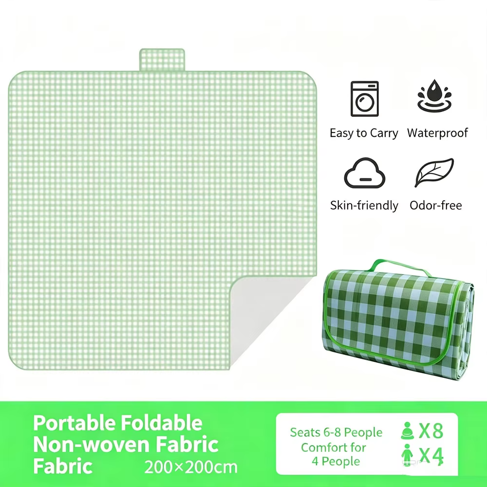 Portable Waterproof Picnic Blanket Foldable Oxford Outdoor Camping Mat Sand proof Moisture proof Beach Mat for Family ParkTravel