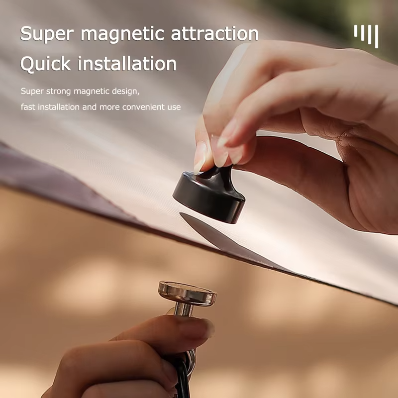 Outdoor Camping Strong Magnetic Hooks Tent Canopy Carabiners Mountaineering Buckle Magnet Hanger Camping Light Hook Accessories