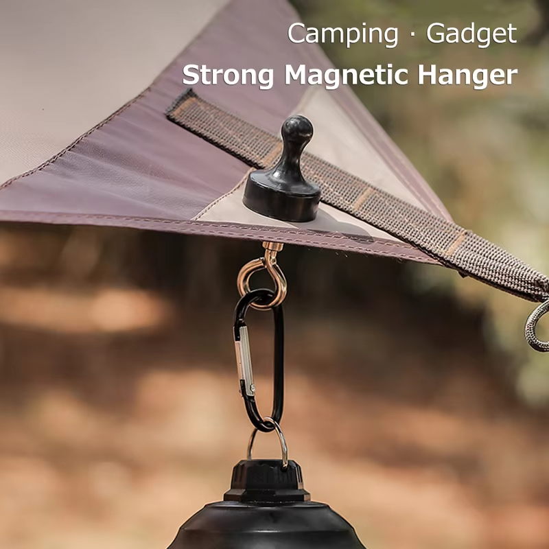 Outdoor Camping Strong Magnetic Hooks Tent Canopy Carabiners Mountaineering Buckle Magnet Hanger Camping Light Hook Accessories