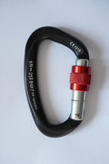Outdoor Professional Rock Climbing Accessories Aluminum Carabiner 25kN Lock D-Shape Safety Buckle For Keys Tools Equipment
