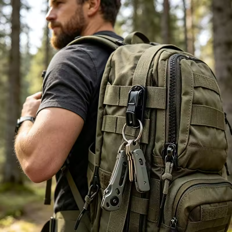 Belt Key Clip Multifunctional Backpack Hook Buckle Holder Key Clip For Belt For Rescue Survival Outdoor Camping Hiking