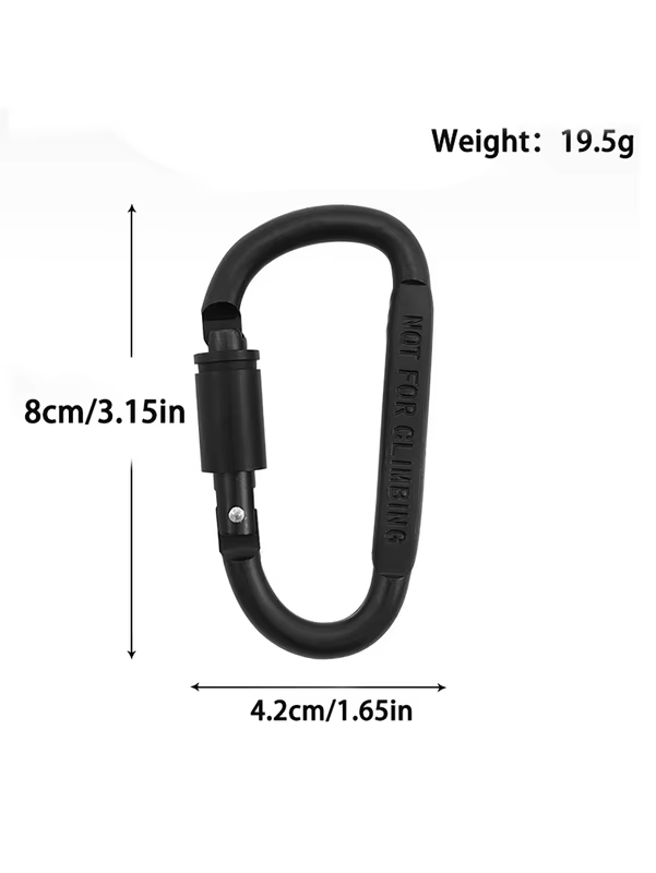 3/5Pcs Aluminum Alloy with Lock D-Shaped Carabiner Multi-Color Keychain Camping Hiking Sports Backpack Buckle Outdoor Tool