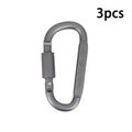 3/5Pcs Aluminum Alloy with Lock D-Shaped Carabiner Multi-Color Keychain Camping Hiking Sports Backpack Buckle Outdoor Tool