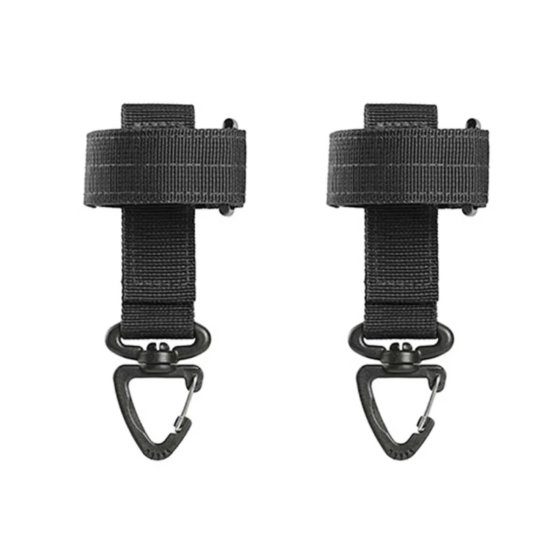 2 Pcs Multi Purpose Nylon Gloves Hook Safety Clip Tactical Hanging Buckle for Work Climbing Rope Outdoor Camping