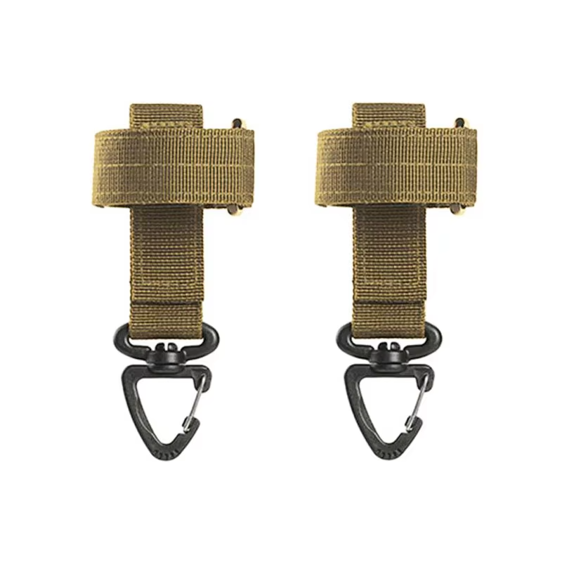 2 Pcs Multi Purpose Nylon Gloves Hook Safety Clip Tactical Hanging Buckle for Work Climbing Rope Outdoor Camping