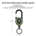 ISE MOUNT Outdoor tactical buckle Telescopic buckle Wire rope Multifunctional keychain Camping High rebound Anti-lost rope