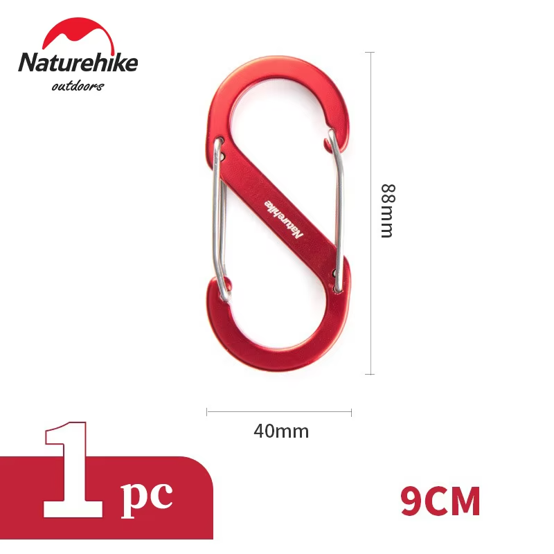 Naturehike S-shaped Mountaineering Buckle Camping Aluminum Hanging Buckle Camping Backpack Buckle Multifunctional Keychain