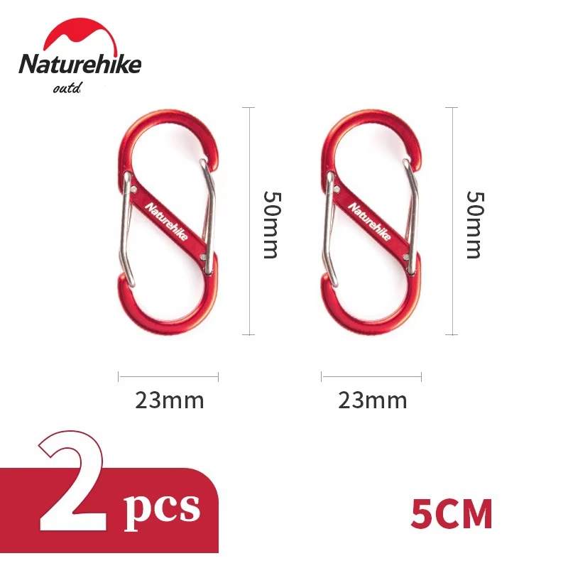 Naturehike S-shaped Mountaineering Buckle Camping Aluminum Hanging Buckle Camping Backpack Buckle Multifunctional Keychain