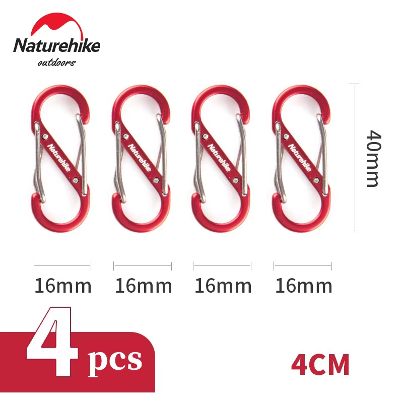 Naturehike S-shaped Mountaineering Buckle Camping Aluminum Hanging Buckle Camping Backpack Buckle Multifunctional Keychain