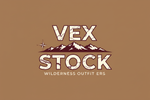 VexStock Logo - Brown Background